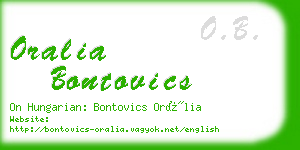 oralia bontovics business card